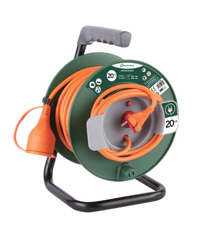 Ferramenta1.com | Avvolgicavo 20 m sez 2x1,5 per tosaerba - PZ 1