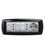 Ferramenta1.com | Placca life living plast nero glittering 7p - PZ 1