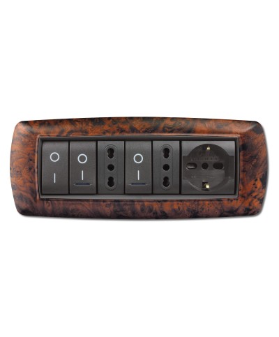 Ferramenta1.com | Placca life mod. living plast. radica 7p - PZ 1