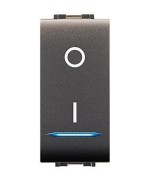 Ferramenta1.com | Life 4015 interruttore bipolare illumin.le grigio - PZ 12