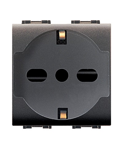 Ferramenta1.com | Life 4050 presa bipasso schuko grigio antracite - PZ 6