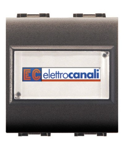 Ferramenta1.com | Life 4025 pulsante c/portanome grigio antracite - PZ 6