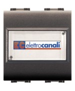 Ferramenta1.com | Life 4025 pulsante c/portanome grigio antracite - PZ 6