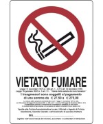 Ferramenta1.com | Targa vietato fumare l.311/1 180x120 mm - PZ 10