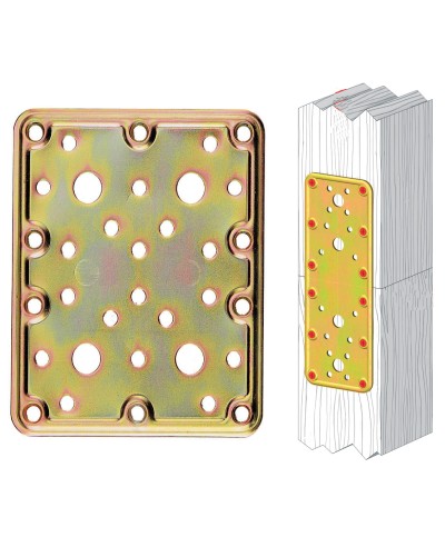 Ferramenta1.com | Piastra 776 diritta acciaio tropic 100x200 mm - PZ 20