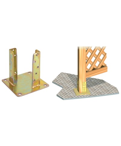 Ferramenta1.com | Piastra 800 supporto pilastro acc trop  60x 60 mm - PZ 4