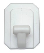 Ferramenta1.com | Gancio adesivo gigante plastica 60x80 mm bianco - PZ 25