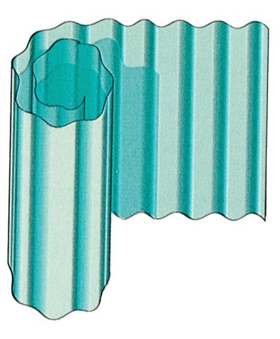 Ferramenta1.com | Plastica ondulata verde sp 0,63 mm h 150 cm - MQ 60