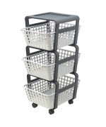 Ferramenta1.com | Carrello da cucina modula a 3 ceste c/ruote - PZ 4