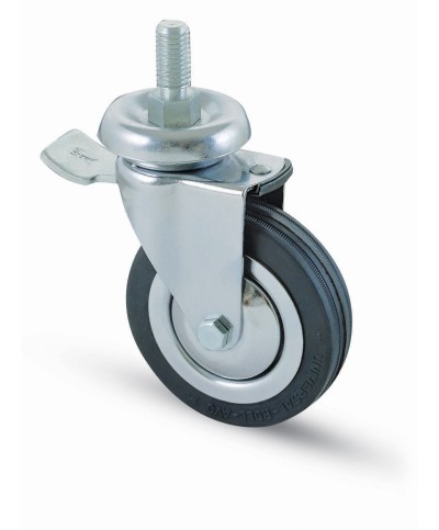 Ferramenta1.com | Ruota carrello d  80 mm 155/bis-b perno 12ma freno - PZ 1