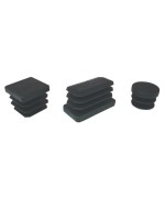 Ferramenta1.com | Puntale alettato rettangol 20x50 mm plast nero - PZ 100