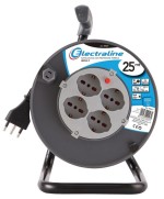 Ferramenta1.com | Avvolgicavo 25 m sez 3x1,5 4bip sch+prot 49027 - PZ 1