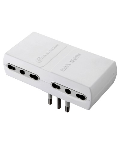 Ferramenta1.com | Adattatore piatto 16a 2p+t 4pr bipas bianco fig.12 - PZ 1