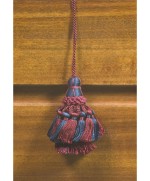 Ferramenta1.com | Fiocco per chiavi cm.9 blu e bordo - PZ 6
