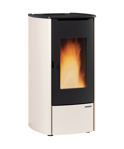 Ferramenta1.com | TERMOSTUFA PELLET 14.8 KW MARINA IDRO H11 AVORIO ...