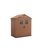 Ferramenta1.com | Casetta keter darwin eff legno 2 porte brown 190x122x221 - PZ 1
