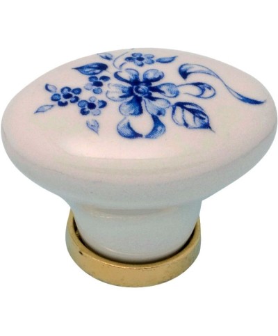 Ferramenta1.com | Bl pomolo porcellana ovale c/base f/07 2 pz - BL 6