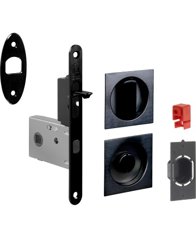 Ferramenta1.com | Kit porta scorr nicchia quadra easy g500t nero - PZ 1
