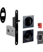 Ferramenta1.com | Kit porta scorr nicchia quadra easy g500t nero - PZ 1