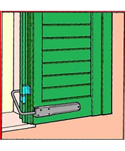 Ferramenta1.com | Ferma persiana abs 20x253x157 mm molla inox ner - PZ 12