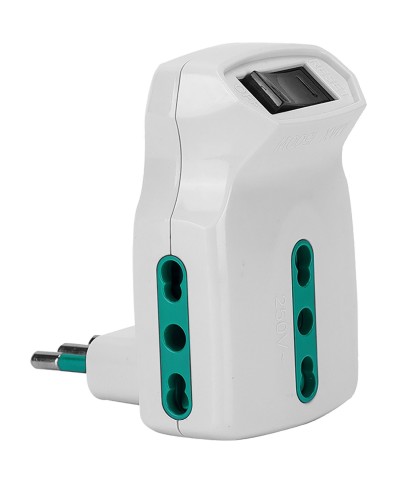 Ferramenta1.com | Fme 87.315 adattatore 10a 3p bip c/inter sicur spina - PZ 1