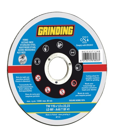 Ferramenta1.com | GRINDING MOLA FERRO 115X1,0 LDMF - Smerigliatrici