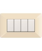 Ferramenta1.com | Placca easy matix avorio 4p - PZ 1
