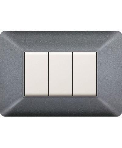 Ferramenta1.com | Placca easy matix grigio chiaro 3p - PZ 10