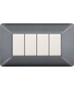 Ferramenta1.com | Placca easy matix grigio chiaro 4p - PZ 1