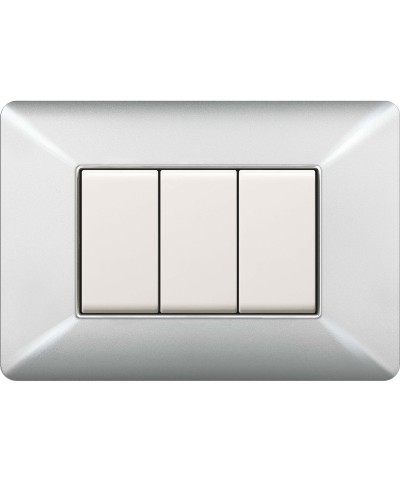 Ferramenta1.com | Placca easy matix alluminio chiaro 3p - PZ 10