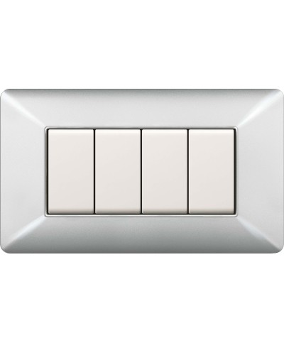 Ferramenta1.com | Placca easy matix alluminio chiaro 4p - PZ 1