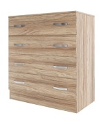 Ferramenta1.com | Kit cassettiera 4 cassetti 90x45x80 rovere barly k021 - PZ 1