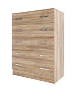 Ferramenta1.com | Kit cassettiera 5 cassetti 111x45x80 rovere barly k021 - PZ 1