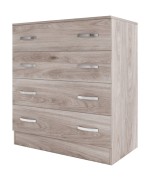 Ferramenta1.com | Kit cassettiera 4 cassetti 90x45x80 rovere grigio k357 - PZ 1
