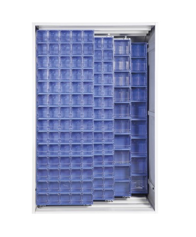 Ferramenta1.com | Armadio 3 pannelli scorrevoli cristal box 224 cass. blu - PZ 1