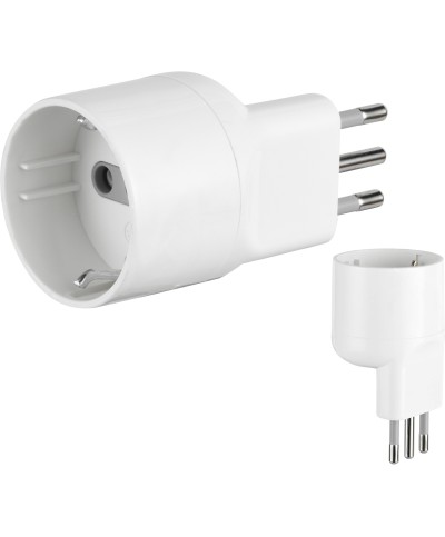 Ferramenta1.com | Adattatore schuko 10a disassato salvasp bco fig.16 - PZ 25