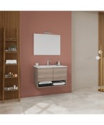 Ferramenta1.com | Mobile bagno oslo 2 ante 80 sosp. rovere fumo - PZ 1