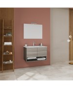 Ferramenta1.com | Mobile bagno oslo 2 ante 80 sosp. rovere grigio - PZ 1