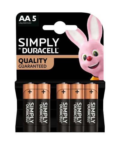 Ferramenta1.com | Duracell simply alcalina stilo 5 pz - BL 20