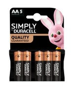 Ferramenta1.com | Duracell simply alcalina stilo 5 pz - BL 20