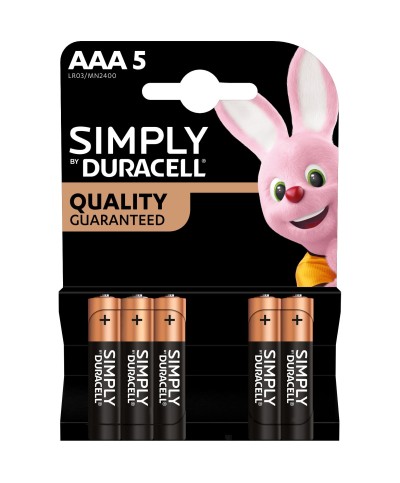 Ferramenta1.com | Duracell simply alcalina ministilo 5 pz - BL 10