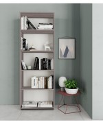 Ferramenta1.com | Kit libreria 4 ripiani 65x25xh183 cm rovere grigio - PZ 1