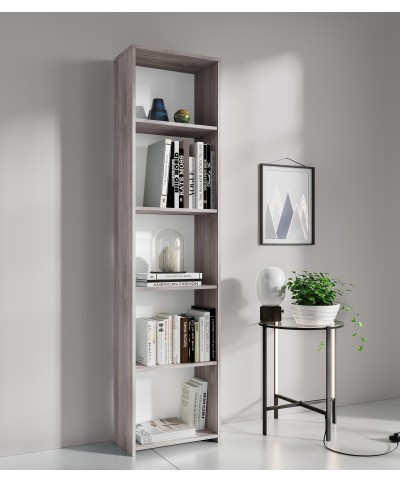 Ferramenta1.com | Kit libreria 4 ripiani 45x25xh183 cm rovere gri. - PZ 1