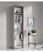 Ferramenta1.com | Kit libreria 4 ripiani 45x25xh183 cm rovere gri. - PZ 1