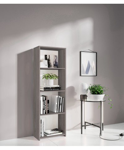 Ferramenta1.com | Kit libreria 3 ripiani 45x25xh138 cm rovere grigio - PZ 1