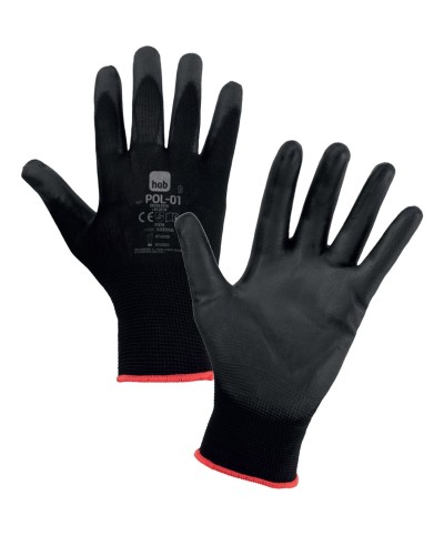 Ferramenta1.com | Guanti hob poliestere/poliuretano nero tg. 11 - PA 12