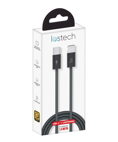 Ferramenta1.com | Cavo usb c / lightning 1,5 m 30w nero - PZ 1