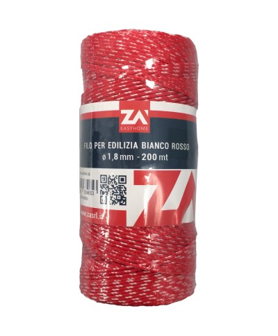 Ferramenta1.com | Filo p/edilizia 1,8 mm cf 200 m rosso/bianco - CF 1