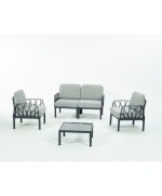 Ferramenta1.com | Salotto garda 4 pz c/cuscini antracite - PZ 1