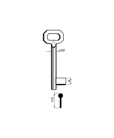 Ferramenta1.com | Chiavi silca patent 5012 passepartout lunga bronz - PZ 5